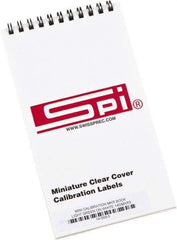 SPI - Calibration Label - Legend: Calibration, English, Light Green, 1" Long x 5/8" High, No Coating - Apex Tool & Supply