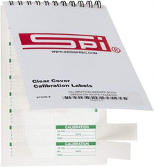 SPI - Calibration Label - Legend: Calibration, English, Green & White, 1-3/4" Long x 5/8" High, No Coating - Apex Tool & Supply
