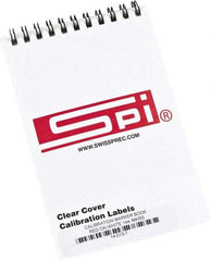 SPI - Calibration Label - Legend: Calibration, English, Red & White, 1-3/4" Long x 5/8" High, No Coating - Apex Tool & Supply