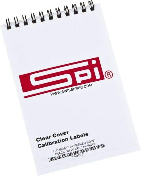 SPI - Calibration Label - Legend: Calibration, English, Black & White, 1-3/4" Long x 5/8" High, No Coating - Apex Tool & Supply