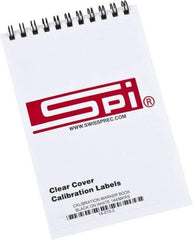 SPI - Calibration Label - Legend: Calibration, English, Black & White, 1-3/4" Long x 5/8" High, No Coating - Apex Tool & Supply