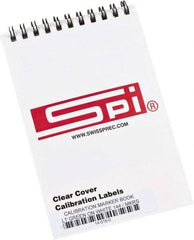 SPI - Calibration Label - Legend: Calibration, English, Light Green & White, 1-3/4" Long x 5/8" High, No Coating - Apex Tool & Supply