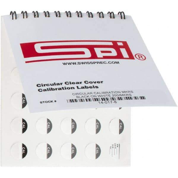 SPI - Calibration Label - Legend: Calibration, English, Black & White, No Coating - Apex Tool & Supply