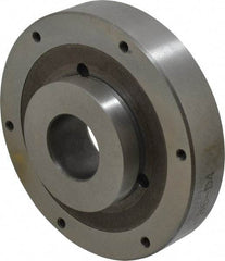 Buck Chuck Company - Adapter Back Plate for 6" Diam Self Centering Lathe Chucks - D1-4 Mount, 1-1/2" Through Hole Diam, 3.109mm ID, 5.88" OD, 1.166" Flange Height, Steel - Apex Tool & Supply