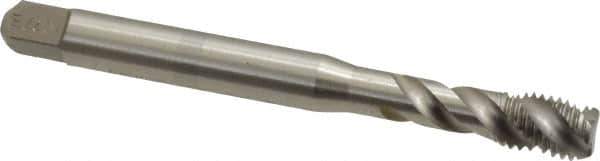 Emuge - 5/16-18 UNC, 3 Flute, 45° Helix, Bottoming Chamfer, Bright Finish, Cobalt Spiral Flute STI Tap - Right Hand Flute, 3-15/16" OAL, 0.381" Shank Diam, 0.866" Thread Length, 3B Class of Fit, Series Enorm Z - Exact Industrial Supply