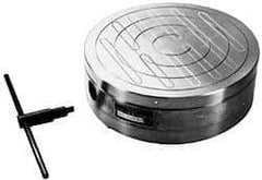 Suburban Tool - Fine Pole Round Permanent Magnetic Rotary Chuck - 7-3/4" Wide x 2-15/16" High, Ceramic - Apex Tool & Supply
