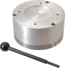 Suburban Tool - Standard Pole Round Permanent Magnetic Rotary Chuck - 5-1/2" Wide x 3" High, Ceramic - Apex Tool & Supply