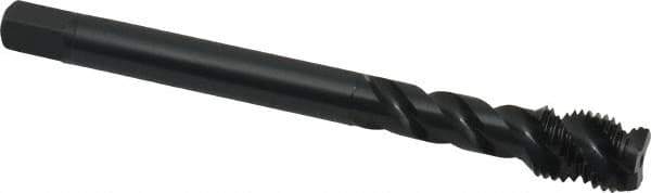 OSG - 7/16-20 UNF 3 Flute 2B Modified Bottoming Spiral Flute Tap - Vanadium High Speed Steel, Oxide Finish, 100mm OAL, Right Hand Flute, Right Hand Thread - Apex Tool & Supply