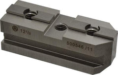 Bison - 12 to 12-1/2" Chuck Diam Compatibility, Steel Tongue & Groove Hard Lathe Master Jaws - 3/4" Groove Width, 1.5748" Wide x 4.3307" Long x 1.5354" High - Apex Tool & Supply