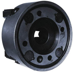 Bison - 4 Jaws, 16" Diam, Independent Manual Lathe Chuck - Plain Back Mount Spindle, Reversible, 800 Max RPM, 3-15/16" Through Hole Diam, Cast Iron - Apex Tool & Supply