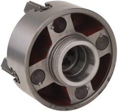 Bison - 4 Jaws, 12" Diam, Independent Manual Lathe Chuck - L-2 Mount Spindle, Reversible, 3.1496" Through Hole Diam, Cast Iron - Apex Tool & Supply