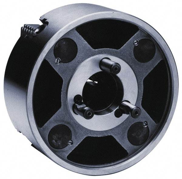 Bison - 4 Jaws, 10" Diam, Independent Manual Lathe Chuck - D1-4 Mount Spindle, Reversible, 2.3622" Through Hole Diam, Cast Iron - Apex Tool & Supply