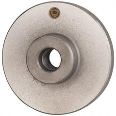 Bison - Adapter Back Plate for 5" Diam Self Centering Lathe Chucks - 1-1/2 - 8 Mount, 1-1/2" Through Hole Diam, 2.677mm ID, 5.079" OD, 0.709" Flange Height, Cast Iron - Apex Tool & Supply