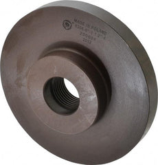 Bison - Adapter Back Plate for 6" Diam Self Centering Lathe Chucks - 1-1/2 - 8 Mount, 1-1/2" Through Hole Diam, 3.189mm ID, 6.535" OD, 0.787" Flange Height, Cast Iron - Apex Tool & Supply