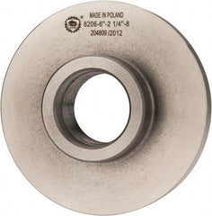 Bison - Adapter Back Plate for 6" Diam Self Centering Lathe Chucks - 2-1/4 - 8 Mount, 2-1/4" Through Hole Diam, 3.189mm ID, 6.535" OD, 0.787" Flange Height, Cast Iron - Apex Tool & Supply