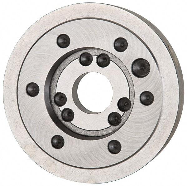 Bison - Adapter Back Plate for 10" Diam Independent & Self Centering Lathe Chucks - A1/A2-8 Mount, 3.17" Through Hole Diam, 5-1/2" ID, 9.96" OD, 1.7" Flange Height - Apex Tool & Supply