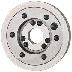 Bison - Adapter Back Plate for 10" Diam Independent & Self Centering Lathe Chucks - A1/A2-8 Mount, 3.17" Through Hole Diam, 5-1/2" ID, 9.96" OD, 1.7" Flange Height - Apex Tool & Supply