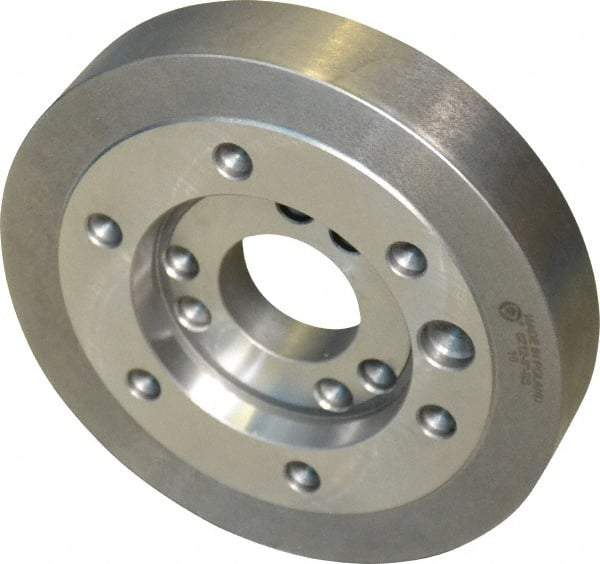 Bison - Adapter Back Plate for 8" Diam Independent & Self Centering Lathe Chucks - A1/A2-6 Mount, 2.17" Through Hole Diam, 4.19mm ID, 7.99" OD, 1.3" Flange Height - Apex Tool & Supply