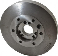 Bison - Adapter Back Plate for 10" Diam Independent & Self Centering Lathe Chucks - A1/A2-6 Mount, 3.17" Through Hole Diam, 4.19mm ID, 9.96" OD, 1.3" Flange Height - Apex Tool & Supply