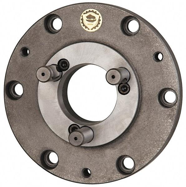 Pratt Burnerd America - Adapter Back Plate for 8" Diam Self Centering Lathe Chucks - 2-1/4 - 8 Mount, 2-1/4" Through Hole Diam, Steel - Apex Tool & Supply