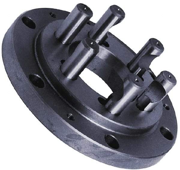 Pratt Burnerd America - Adapter Back Plate for 8" Diam Self Centering Lathe Chucks - D1-4 Mount, 2-1/4" Through Hole Diam, Steel - Apex Tool & Supply