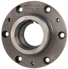 Bison - Adapter Back Plate for 20" Diam Self Centering Lathe Chucks - L-2 Mount, 4.29" Through Hole Diam, 24.82" OD, 3.78" Flange Height, Cast Iron - Apex Tool & Supply