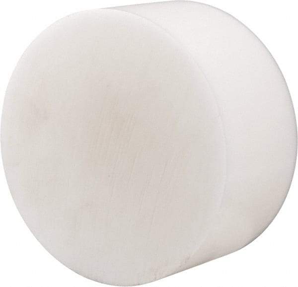 Made in USA - 6 Inch Diameter, 3 Inch Thick, Plastic Disc - Natural, Acetal - Apex Tool & Supply