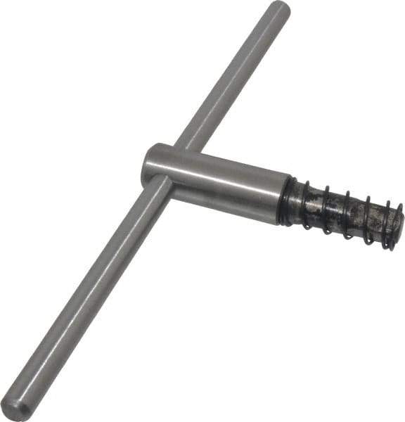 Bison - 10, 12" Chuck Diam Compatibility, Lathe Chuck Key - Compatible with 3-Jaw Chucks, 4-Jaw Chucks, 6-Jaw Chucks, Self Ejecting, 4-23/32" Body Length, 0.5512" Actual Key Square Size - Apex Tool & Supply