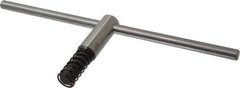 Bison - 16" Chuck Diam Compatibility, Lathe Chuck Key - Compatible with 4-Jaw Chucks, Self Ejecting, 5-33/64" Body Length, 0.6693" Actual Key Square Size - Apex Tool & Supply