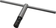 Bison - 12, 16" Chuck Diam Compatibility, Lathe Chuck Key - Compatible with 4-Jaw Chucks, Self Ejecting, 6-1/2" Body Length, 9/16" Actual Key Square Size - Apex Tool & Supply