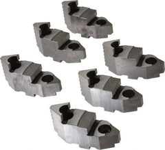 Bison - 8" Max Chuck Diam Compatibility, Steel Tongue & Groove Hard Lathe Top Jaws - 1-1/16" Wide x 3.174" Long x 1.713" High - Apex Tool & Supply