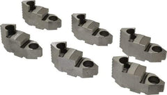 Bison - 10" Max Chuck Diam Compatibility, Steel Tongue & Groove Hard Lathe Top Jaws - 1.28" Wide x 3.74" Long x 2.023" High - Apex Tool & Supply