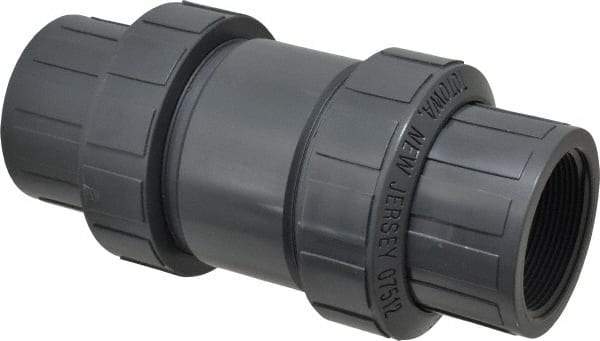 Plast-O-Matic - 2" PVC Check Valve - Inline, FNPT x FNPT, 150 WOG - Apex Tool & Supply
