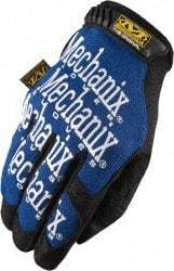 Mechanix Wear - Size M (9) Synthetic Leather General Protection Work Gloves - For Mechanic's & Lifting, Uncoated, Hook & Loop Cuff, Full Fingered, Blue, Paired - Apex Tool & Supply