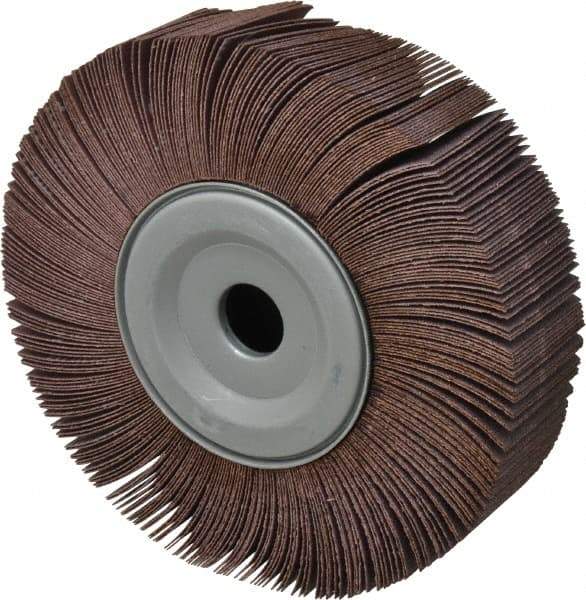 Merit Abrasives - 8" Diam, 80 Grit Aluminum Oxide Unmounted Flap Wheel - 1" Hole, 2" Wide, Coated, Medium Grade, 4,500 Max RPM , Cloth Backing - Apex Tool & Supply