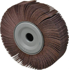 Merit Abrasives - 8" Diam, 80 Grit Aluminum Oxide Unmounted Flap Wheel - 1" Hole, 2" Wide, Coated, Medium Grade, 4,500 Max RPM , Cloth Backing - Apex Tool & Supply