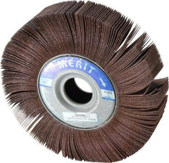 Merit Abrasives - 10" Diam, 60 Grit Aluminum Oxide Unmounted Flap Wheel - 1-3/4" Hole, 2" Wide, Coated, Medium Grade, 4,000 Max RPM , Cloth Backing - Apex Tool & Supply