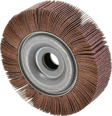 Merit Abrasives - 4" Diam, 120 Grit Aluminum Oxide Unmounted Flap Wheel - 5/8" Hole, 1" Wide, Coated, Fine Grade, 12,000 Max RPM , Cloth Backing - Apex Tool & Supply