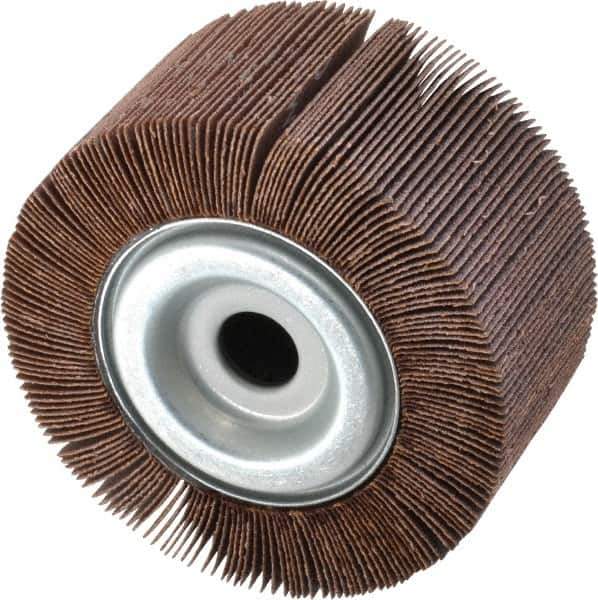 Merit Abrasives - 4" Diam, 80 Grit Aluminum Oxide Unmounted Flap Wheel - 5/8" Hole, 2" Wide, Coated, Medium Grade, 12,000 Max RPM , Cloth Backing - Apex Tool & Supply