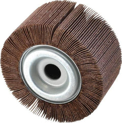 Merit Abrasives - 4" Diam, 80 Grit Aluminum Oxide Unmounted Flap Wheel - 5/8" Hole, 2" Wide, Coated, Medium Grade, 12,000 Max RPM , Cloth Backing - Apex Tool & Supply