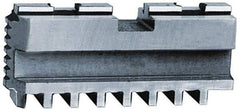 Bison - 15-3/4 to 16" Chuck Diam Compatibility, Steel Tongue & Groove Hard Lathe Master Jaws - 3/4" Groove Width, 1.4173" Wide x 5.1181" Long - Apex Tool & Supply