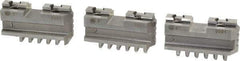 Bison - 5" Max Chuck Diam Compatibility, Steel Tongue & Groove Hard Lathe Master Jaws - 1/2" Groove Width, 0.7874" Wide x 2-1/8" Long - Apex Tool & Supply