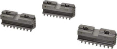 Bison - 8" Max Chuck Diam Compatibility, Steel Tongue & Groove Hard Lathe Master Jaws - 1/2" Groove Width, 63/64" Wide x 3.1102" Long - Apex Tool & Supply
