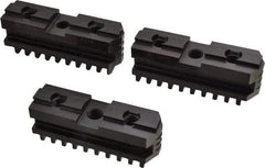 Bison - 12-1/2 to 12" Chuck Diam Compatibility, Steel Tongue & Groove Hard Lathe Master Jaws - 3/4" Groove Width, 1.2598" Wide x 4.3307" Long - Apex Tool & Supply