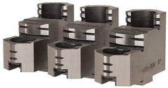 Bison - 5" Max Chuck Diam Compatibility, Steel Tongue & Groove Hard Lathe Top Jaws - 0.866" Wide x 2.205" Long x 1.516" High - Apex Tool & Supply