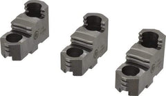 Bison - 6-1/4 to 6" Chuck Diam Compatibility, Steel Tongue & Groove Hard Lathe Top Jaws - 0.984" Wide x 2.638" Long x 1.634" High - Apex Tool & Supply