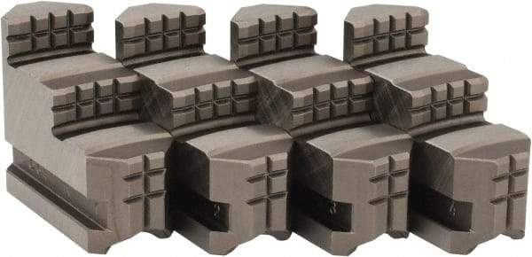 Bison - 8" Max Chuck Diam Compatibility, Steel Master Jaws - 1.2598" Wide x 3.189" Long x 2.4803" High - Apex Tool & Supply