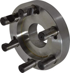 Pratt Burnerd America - Adapter Back Plate for 10" Diam Self Centering Lathe Chucks - D1-8 Mount, 2.86" Through Hole Diam, Steel - Apex Tool & Supply