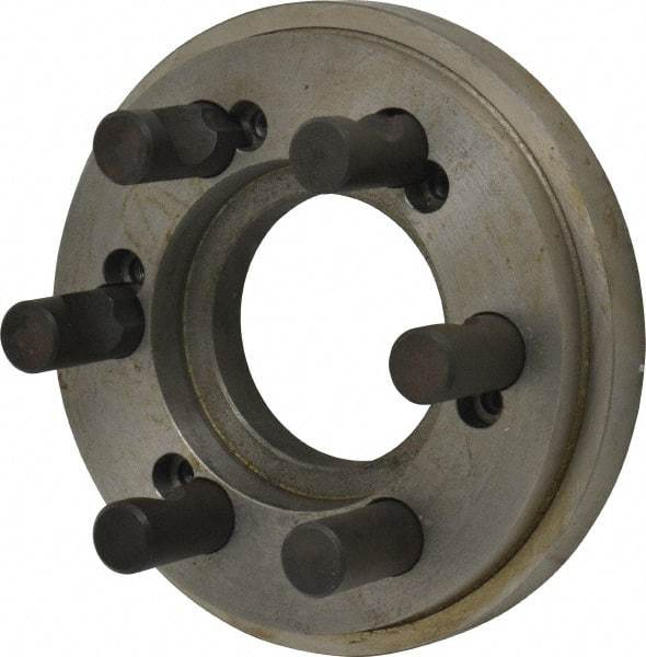 Pratt Burnerd America - Adapter Back Plate for 12" Diam Self Centering Lathe Chucks - D1-6 Mount, 3.285" Through Hole Diam, Steel - Apex Tool & Supply