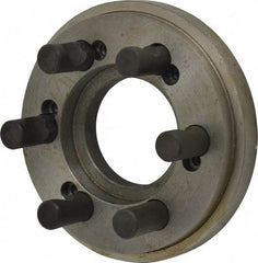 Pratt Burnerd America - Adapter Back Plate for 12" Diam Self Centering Lathe Chucks - D1-6 Mount, 3.285" Through Hole Diam, Steel - Apex Tool & Supply